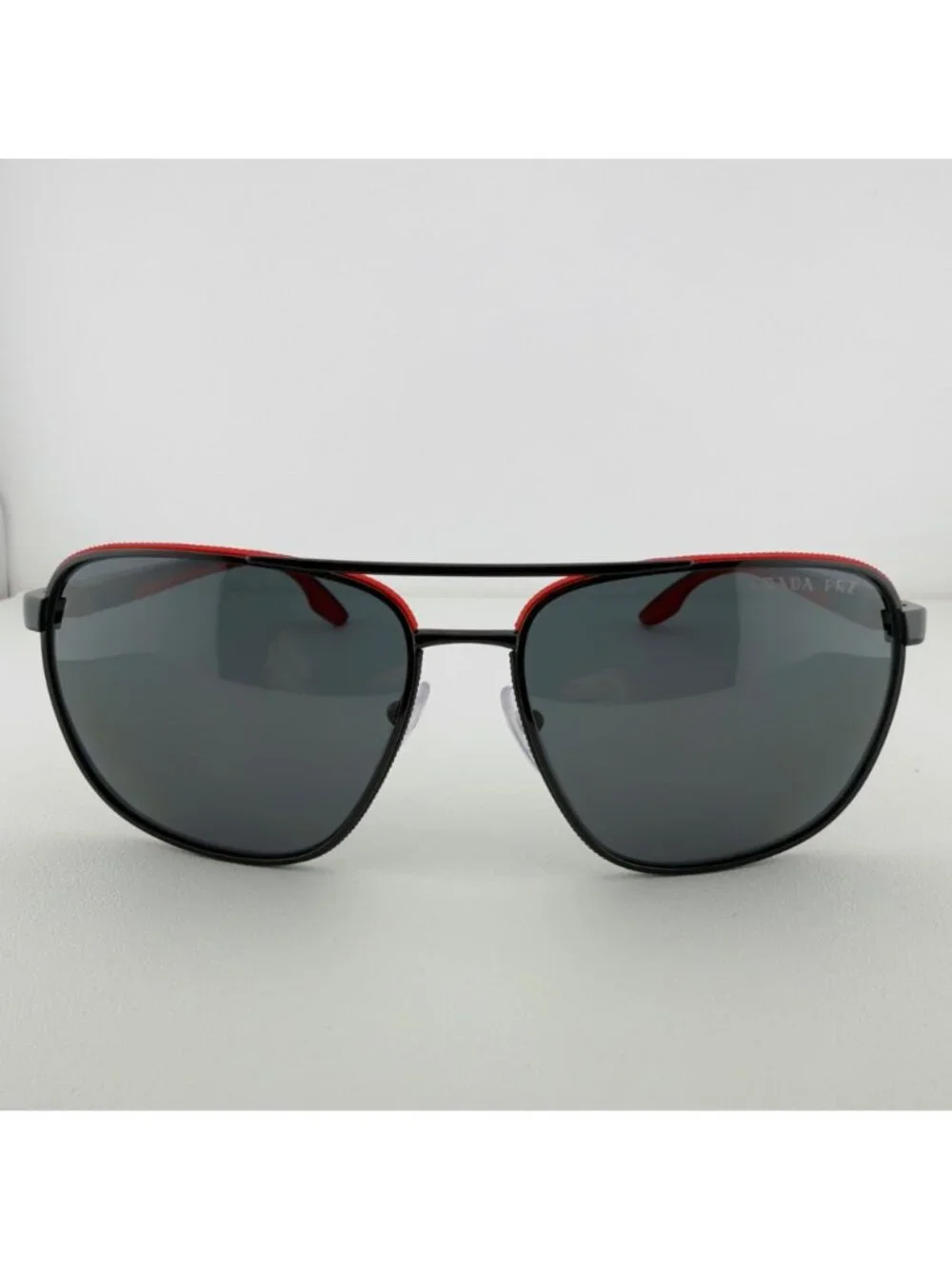 Prada SPS50YS 19G 02G Sunglasses Black Red Aviator 62 16 145 3P READ